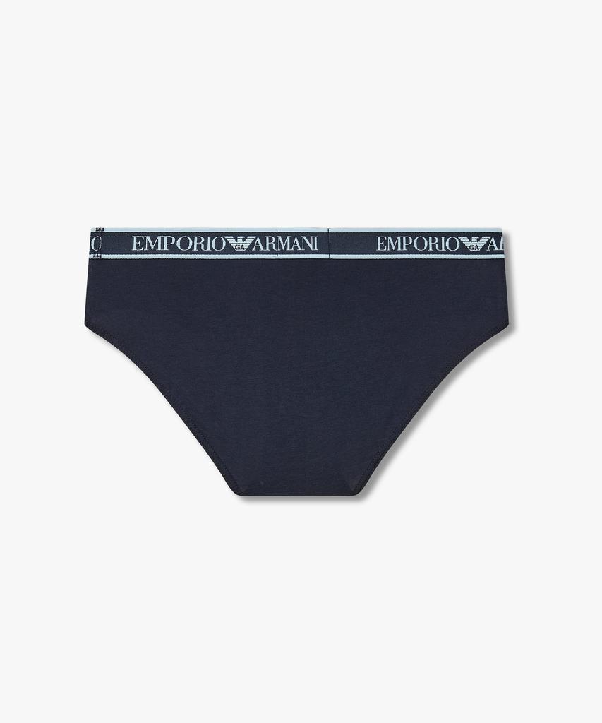 EMPORIO ARMANI UNDERWEAR Мужская линия Отделка Контрастный Логотип Темно-синий 08M6111320
