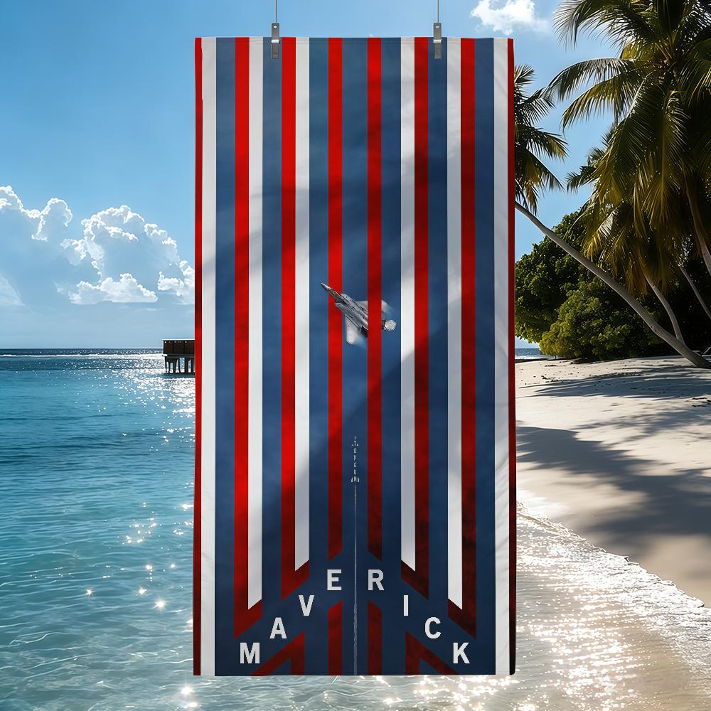 Classic Film Top Gun Cool Towel Quick Drying Beach Towels Are Suitable For Swimming Pools Camping Yoga And The Gym