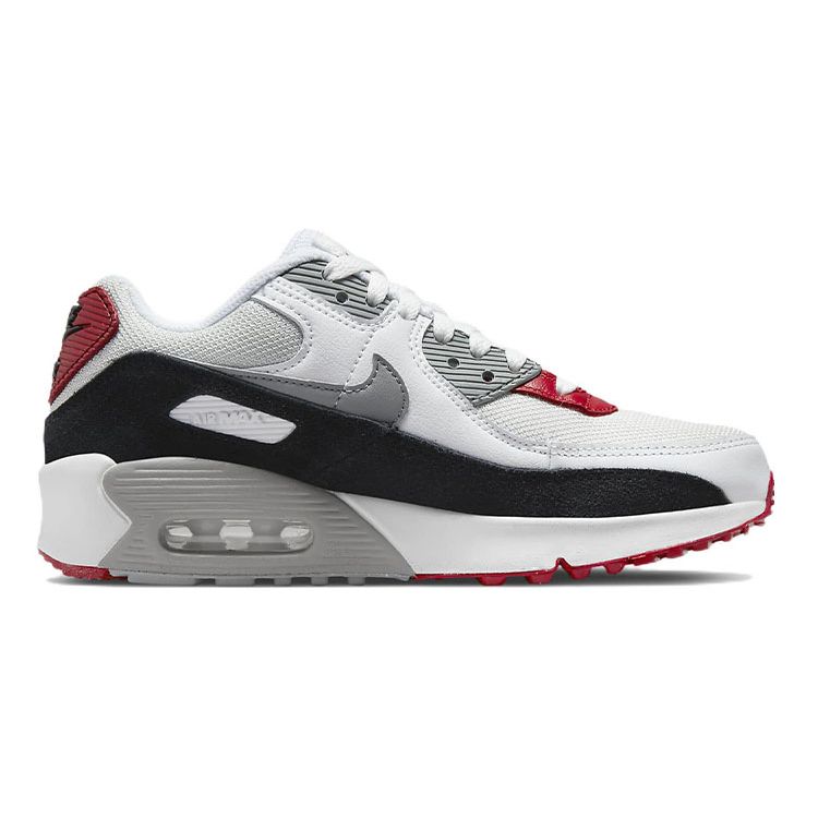 Nike Кроссовки Nike Air Max 90 Leather GS Photon Dust Grey для детей Varsity-Red White Particle-Grey CD6864-019