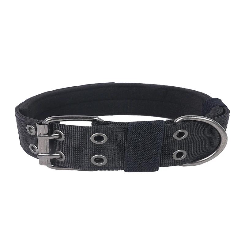 Tactical Military Dog Collar Adjustable Heavy Duty Nylon Pet Collar with Metal Buckle for Medium Large Dogs