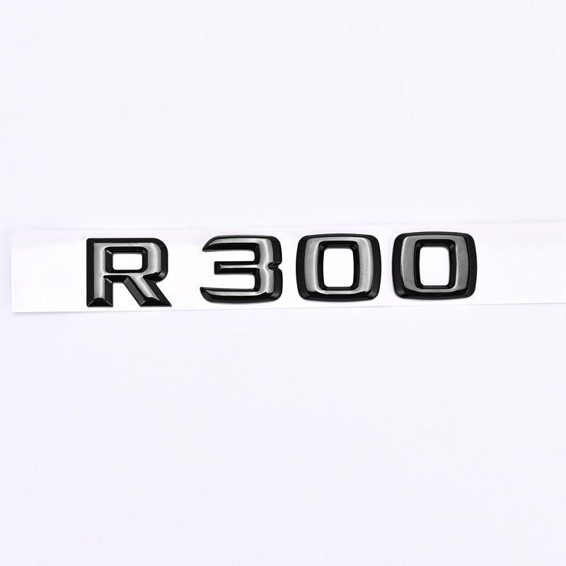 Подходит для Mercedes R300-R500: автомобильные наклейки, эмблемы, текстовые обозначения, тюнинг, задние логотипы, и обозначения объема двигателя.