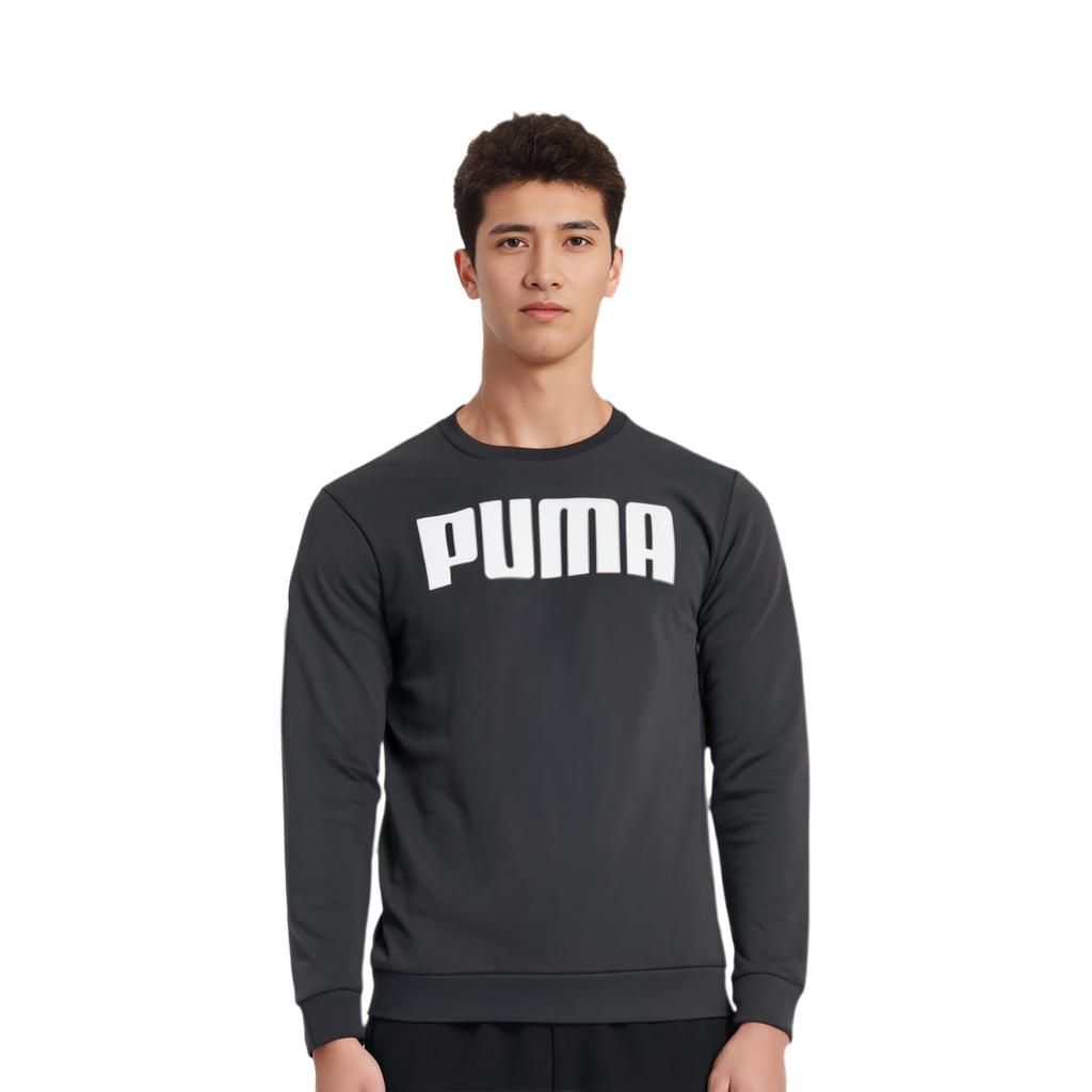 Puma Толстовка с логотипом Crew Neck Мужские топы Черный 855227-01