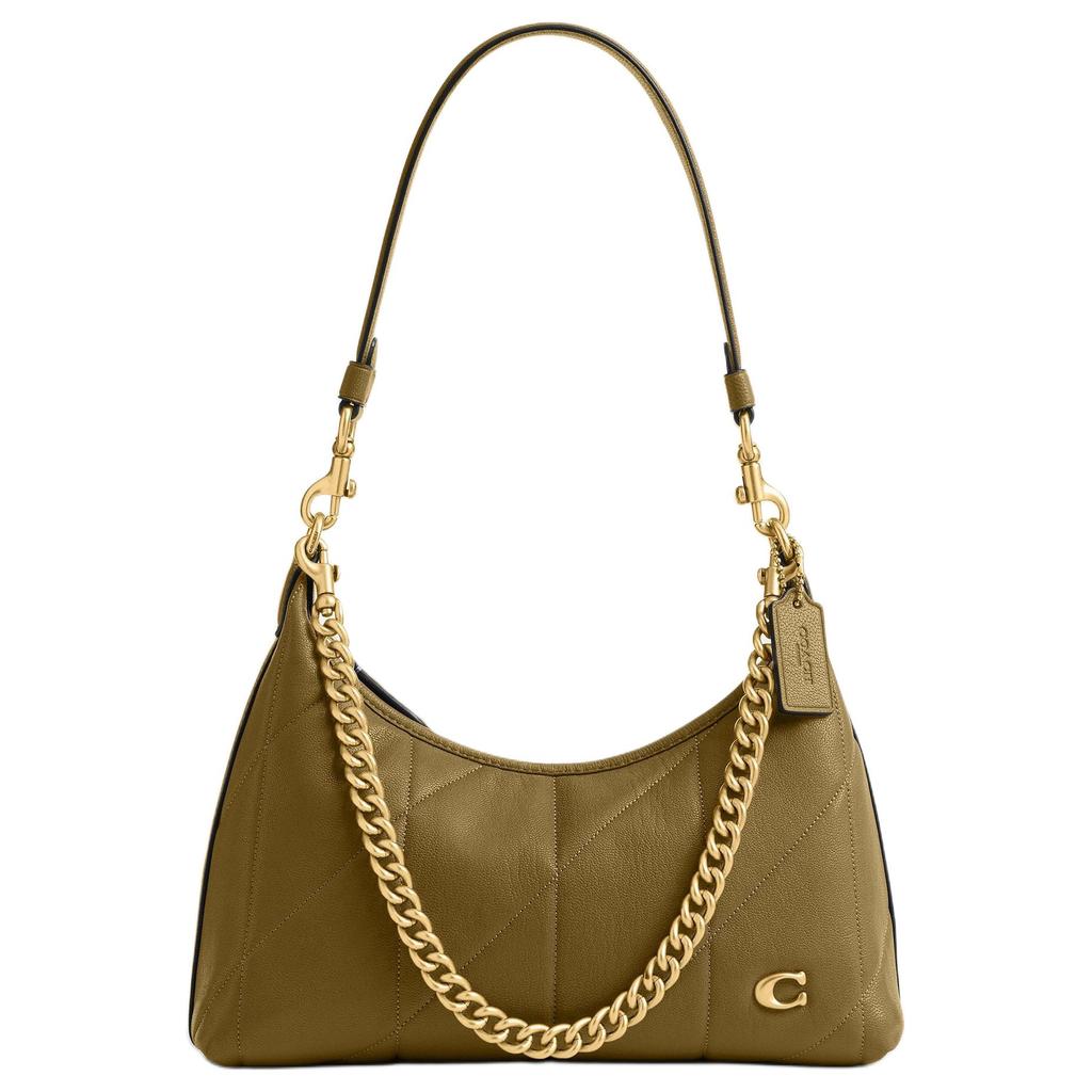 Coach Juliet 27 Quilted Detail Lambskin Leather Shoulder Bag Large Women shoulder bag Light-Olive-Green CDZ65-B4YTH