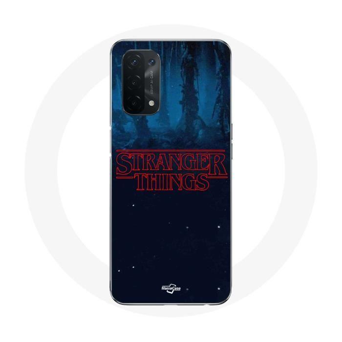 Чехол для Oppo A74 логотип Stranger Things Синий Фон из 2 сезона