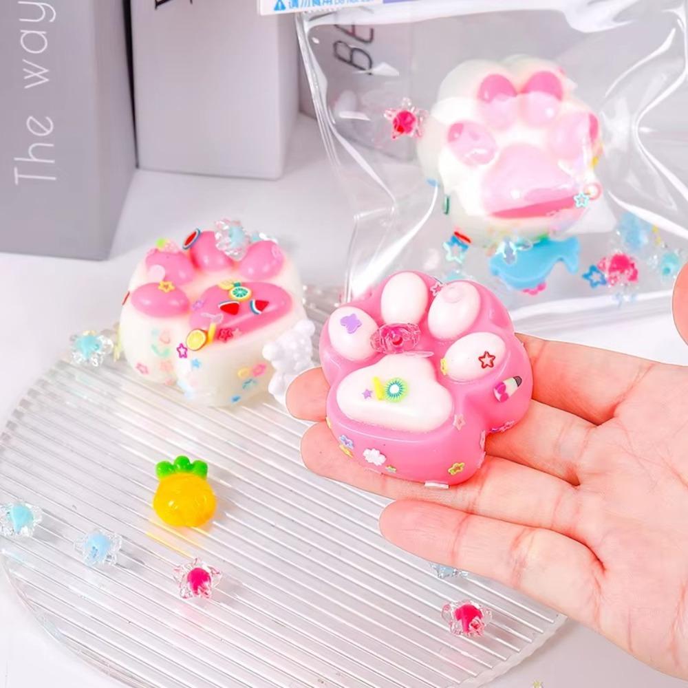 Sticky Pinching Cat Paw Cute Decompressing Toy Squeeze Cat Paw Toys  For Children Adults Gifts