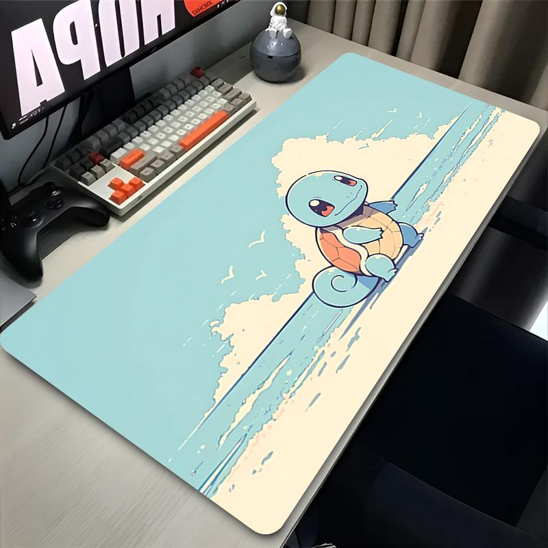 Mouse Pad Large Gaming Accessories Computer Gamer Keyboard Pad P-Pokemon Squirtle Laptop Desk Mouse Mat XXL Rubber Base Mousepad