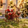 Acrylic Yard Decorations Santa Claus Garden Stake, Christmas Sign, Holiday Lawn Art Reindeer Sleigh Ornament for Outdoor Patio Planter Ornaments