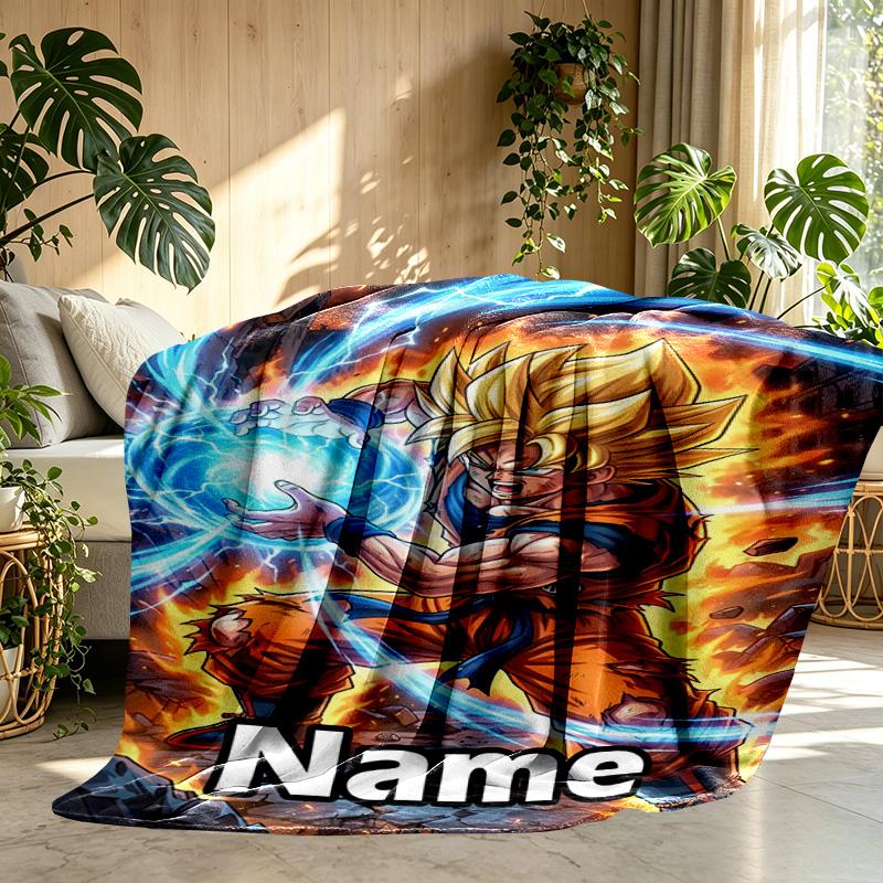 Custom Name Personalized DRAGON BALL Print Blanket, Home Decor, Bedroom, Sofa, Camping, Couch, Gifts for Birthday ChristmasEnthusiasts