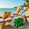 Numberblocks Customized Name Beach Towel Super Soft & Absorbent