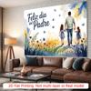 2D Feliz Dia del Padre Backdrop Watercolor Dad & Daughters Party Background Banner