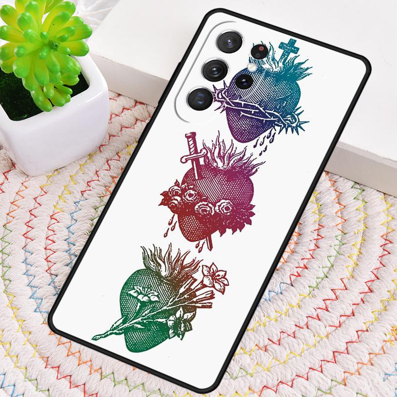 Силиконовый чехол для телефона 'Сердца Святой Семьи' для Samsung Galaxy note 10 pro S26 S25 S24 S23 S22 S21 Plus S25Ultra Чехол Capa
