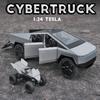 1:24 Tesla Cybertruck Truck Сплав Игрушечная Модель Автомобиля Литья Под Давлением Транспортные Средства Пикап Мотоцикл Украшение Автомобиля Детские Игрушки Для Мальчиков Рождество