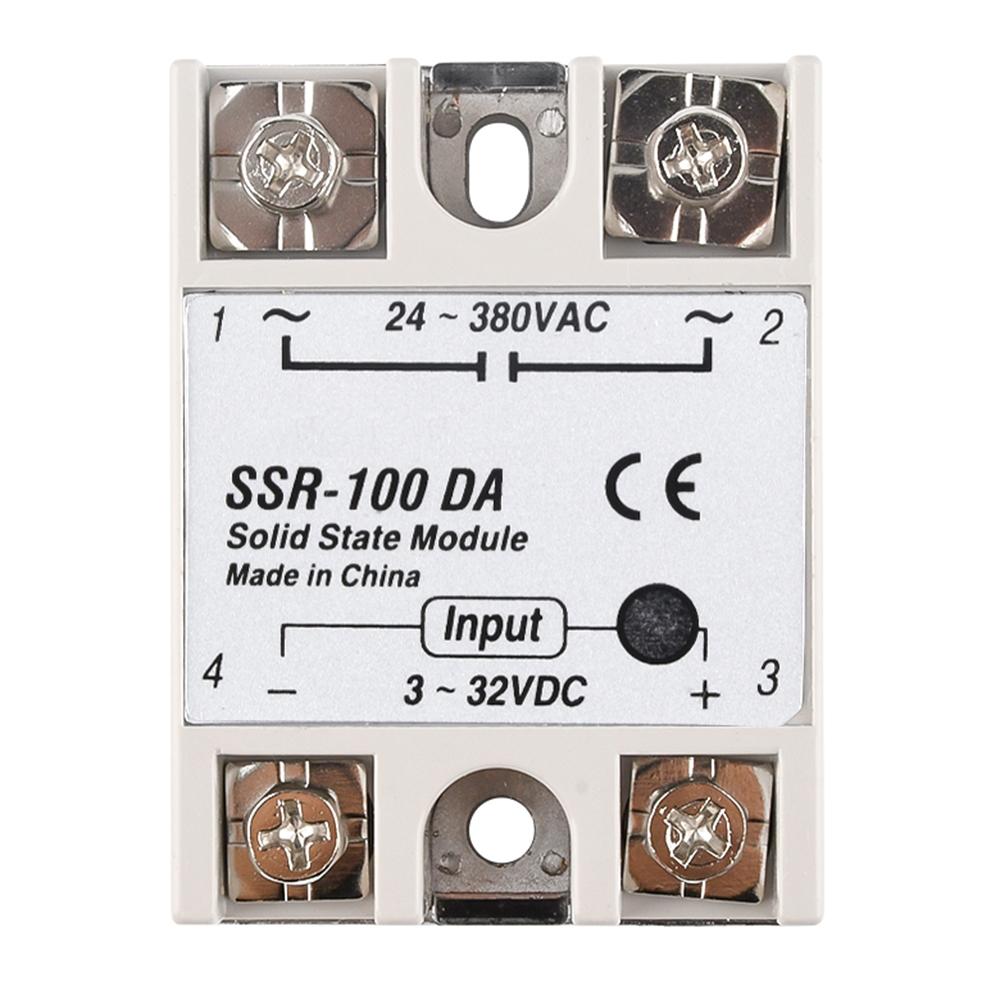 SSR-10DA SSR-25DA SSR-40DA SSR-60DA SSR-100DA Твердотельные реле Постоянное напряжение управления 3-32 В Переменное напряжение нагрузки 24-380 В