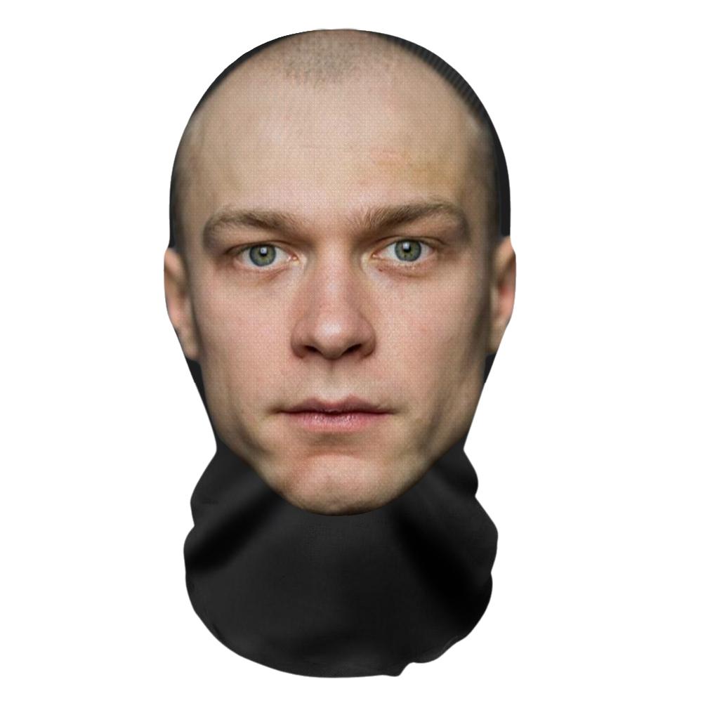 3D Узор Сетчатая Маска для Лица Головной Убор Вечеринка Косплей Реквизит Забавное Лицо Принт Головной Платок Знаменитость Ледяной Шелк Солнцезащитная Маска для Головы