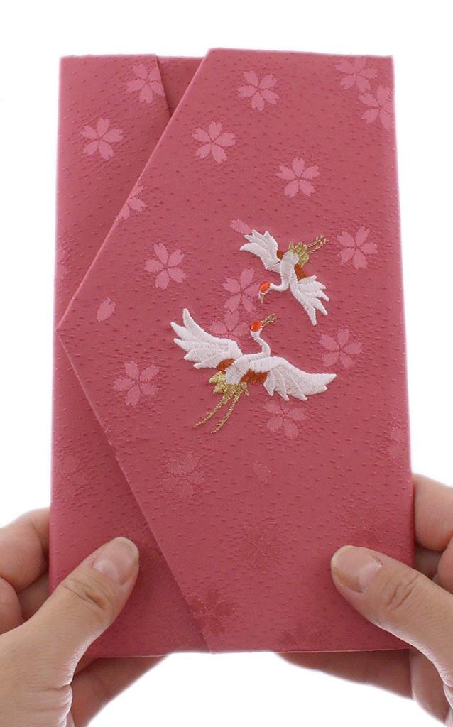 Daiko Sangyo Эстер Сакура Шелк Фукуса (Ткань Упаковочная ткань) с Золотым Конвертом, Набор для Поздравлений/Соболезнований, Сделано в Японии, Розово-Фиолетовый