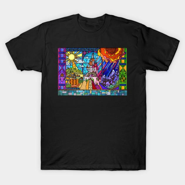 Asian Size Men Print T-shirt Window To The Kingdom No-Cut Heat Transfer Print Cotton Tshirt