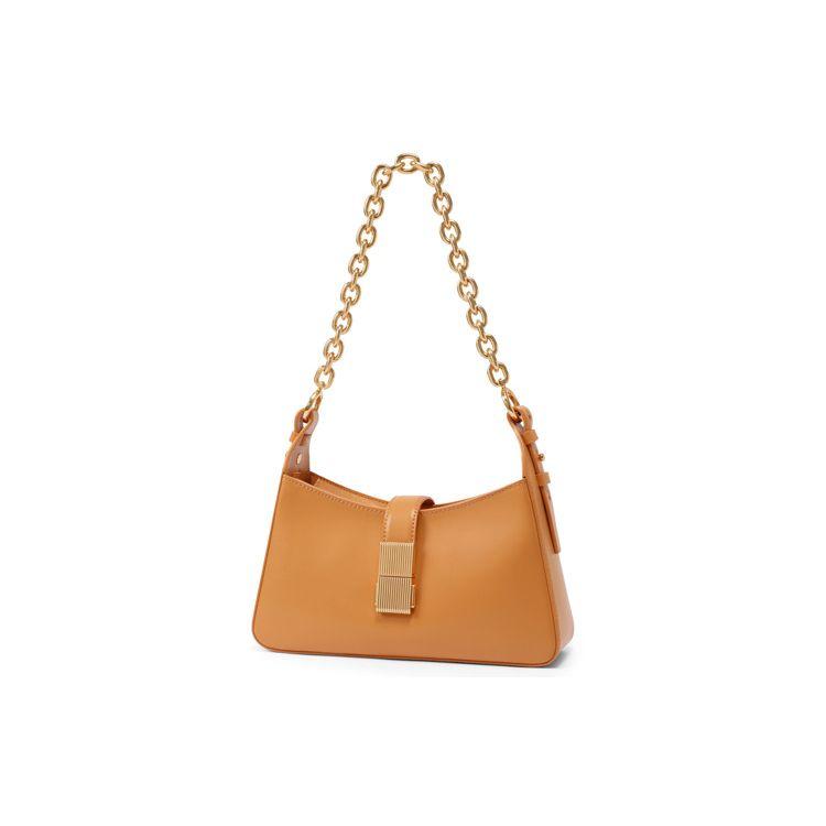 Charles & Keith Fashion Minimalist Trendy Chain Faux Leather Shoulder Bag Women Shoulder Bag Black Beige Green CK2-20781726-1