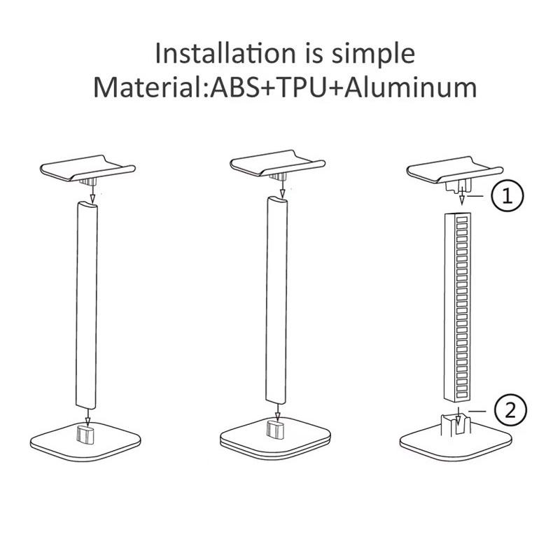 FONKEN Подставка для гарнитуры RGB со светодиодной подставкой/USB-подсветкой, настольный компьютер, держатель для наушников, дисплей, аксессуары для наушников для ПК, геймера