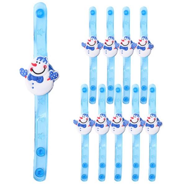 Party LED Light-up Bracelet, Snowman, 10 Pieces