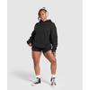 Gymshark Худи оверсайз с вышитым логотипом черное B1c9x Bb2j