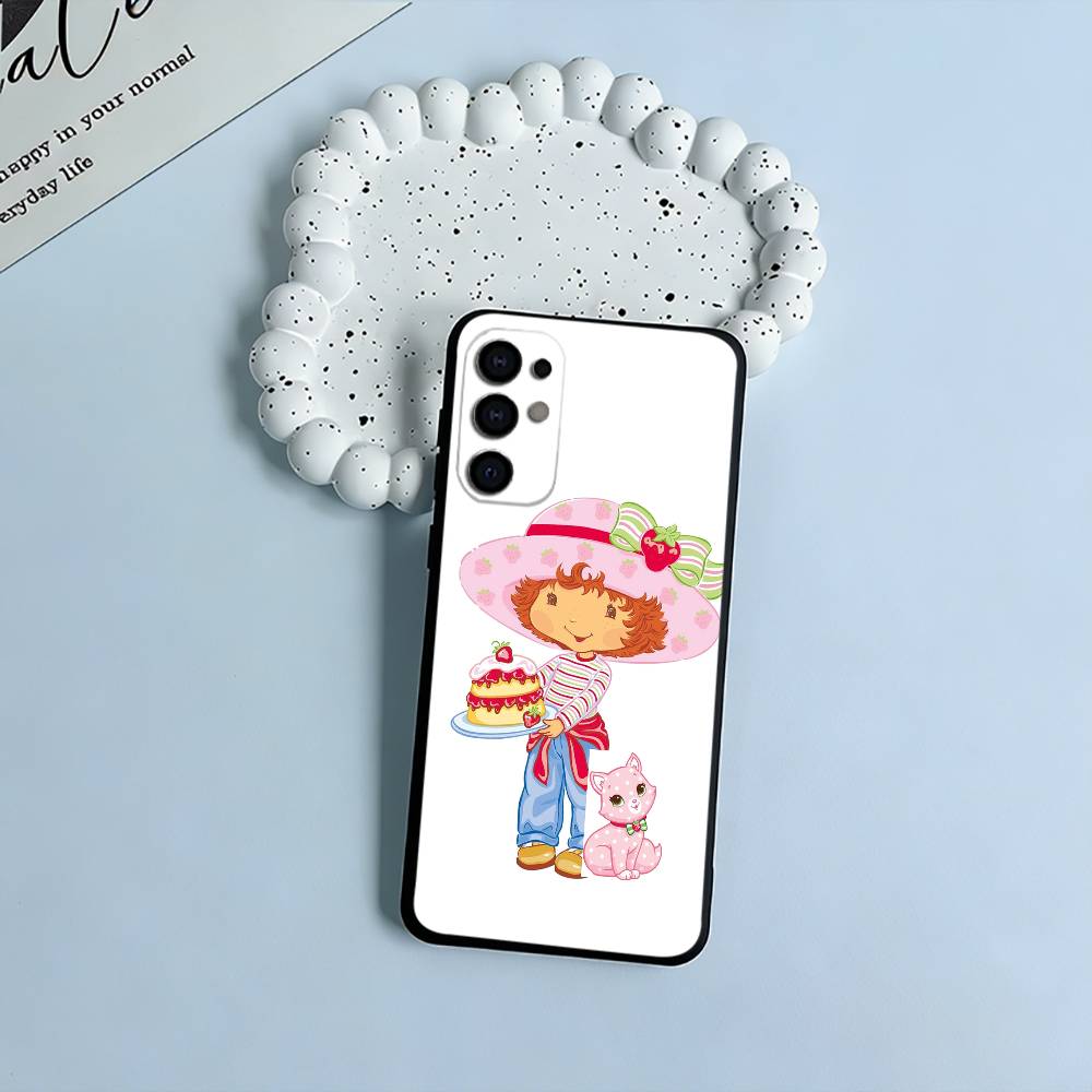 Розовый S-Клубника -S-Клубничный Торт Чехол для Телефона Для Samsung S25,S24,S21,S22,S23,S30,Ultra,S20,Plus,Fe,Lite,Черный Мягкий Силикон