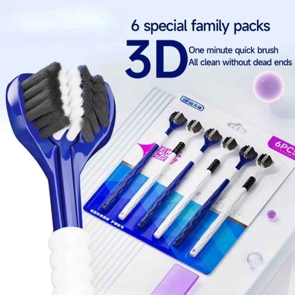 Soft Bristles 3D Toothbrush Set U-shaped Oral Cleaning Brush New Three Sided Toothbrush Adult