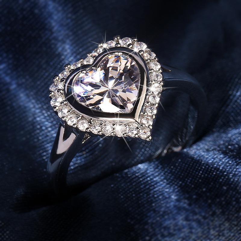 Легкое роскошное сладкое кольцо Heavy Industry Love Diamond Ring Taoxin Ring Diamond Ring