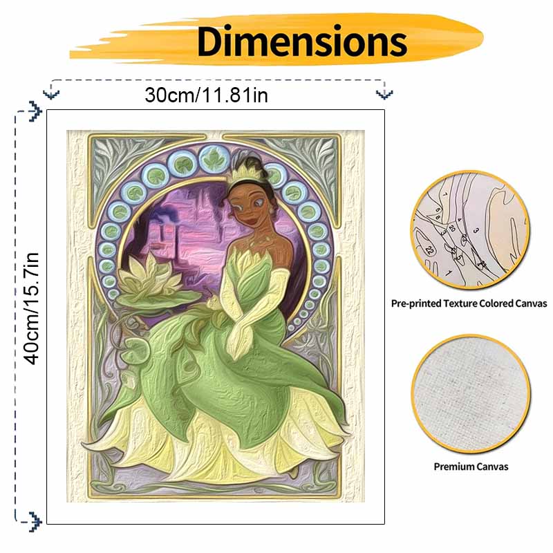 Disney Принцесса Тиана масляная живопись по номерам набор для рисования ручной работы DIY домашний декор подарки для декора стен и художественных хобби набор