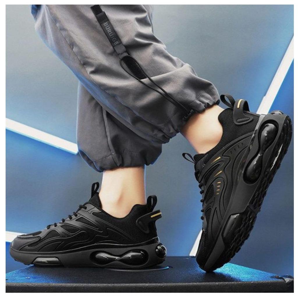 Кроссовки Air Sole, легкие, толстые, для бега, ходьбы, тренировок, спортивные, амортизирующие, мужские, 24,5–27 см (Золото, 27,0 см)