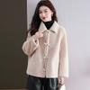 2024 новое осенне-зимнее пальто из искусственной норки с капюшоном для женщин, небольшое свободное и тонкое утолщенное пальто с пряжкой