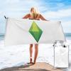 Полотенце для пляжа The Sims 4 Plumbob Мягкая микрофибра Быстросохнущее Впитывающее Быстрые полотенца для ванны