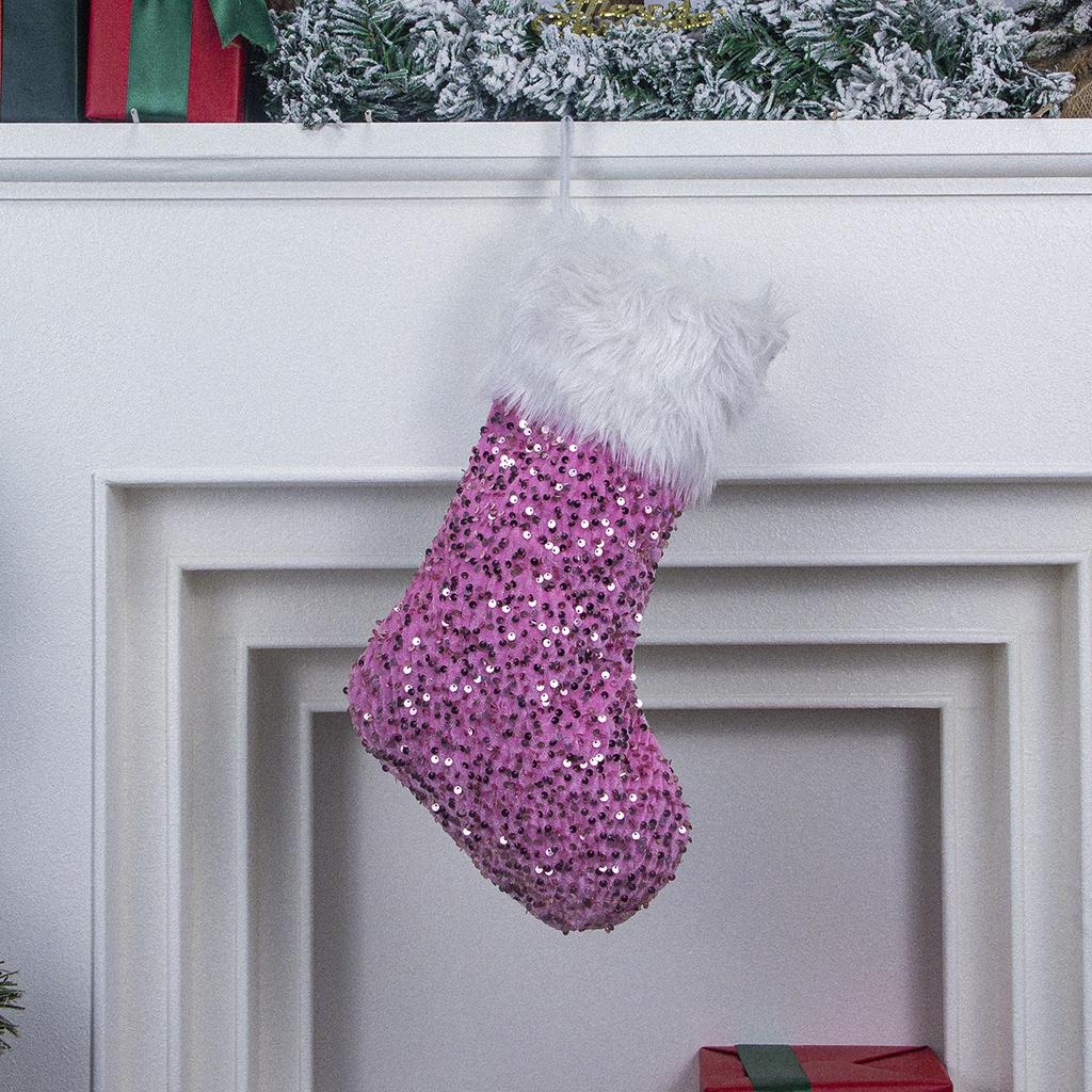 Christmas stocking festival decorations sequins 26-letter tree hangers gift bags socks hotel party supplies