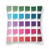 Квадратная наволочка с принтом в оттенках цветов Pantone, из полиэстера, льна, велюра, на молнии, чехол для подушки, декоративная наволочка для дома