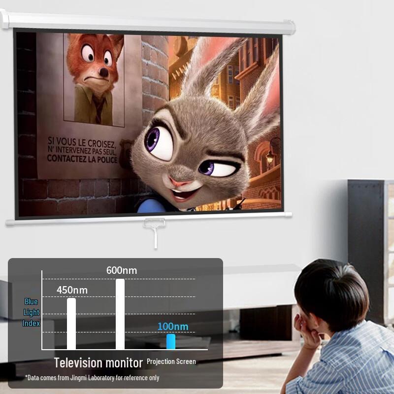 JINGMI 16:9 Manual Pull-Down Projection Screen