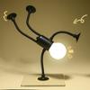 LED Bedside Lamp Changeable Shape Funny Night Light with Suction Cup Soft Glow DIY Shape Cute Light Bulb Man Mini Night