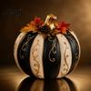 Entryway Table Seasonal Display Fall Pumpkin Decor, Autumn Harvest Resin Figurine, Vintage Elegant Thanksgiving Decor Centerpiece for Halloween