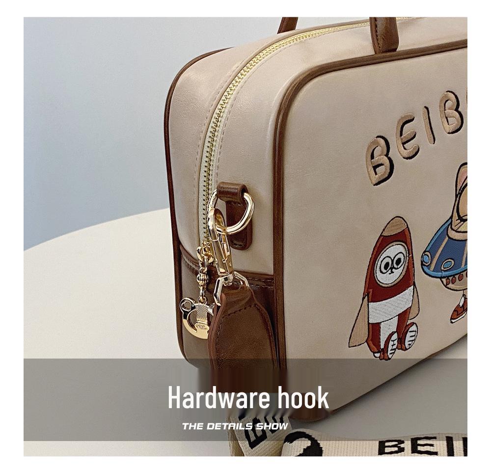 Urban Trendy Cartoon Crossbody Bag - Cute, Large Capacity Simple Shoulder Bag