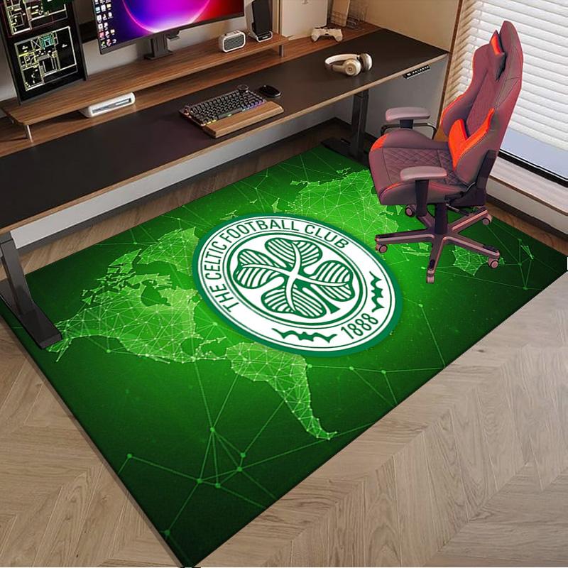 Cel-tic Football Club Crest Printed Area Rug for Office, Chair Rug, Decorative Carpet Floor Mat, Large Size Fan gifts Christmas gifts