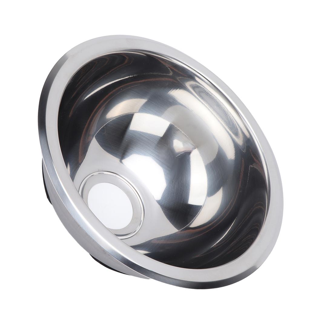 Круглая раковина 265 мм из нержавеющей стали для мытья овощей, чаша, раковина со сливной трубой для лодки, каравана