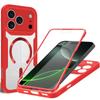 Полностью закрывающий магнитный чехол для iPhone 17 Pro Max - Совместим с моделями 13-17, Прозрачный дизайн