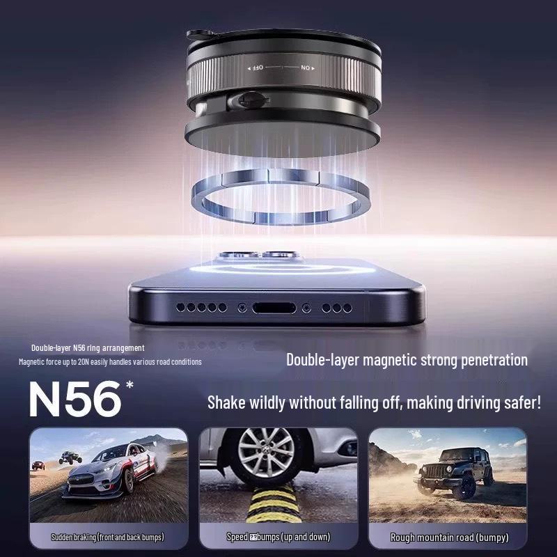 2025 Магнитный держатель для телефона в автомобиль с вакуумной присоской - Держатель для навигации на центральную консоль