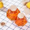 Кухонный шестиугольный стеклянный горшочек с пробковой крышкой и деревянной ложкой для меда, контейнер для хранения, банка для меда, дозатор