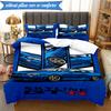 3PCS Skyline Blue Racing Spirit Speed Style Bedding Set 2D Printing (Includes 1 Duvet Cover + 2 Pillowcases Coreless), Bedroom decor,Fan gift