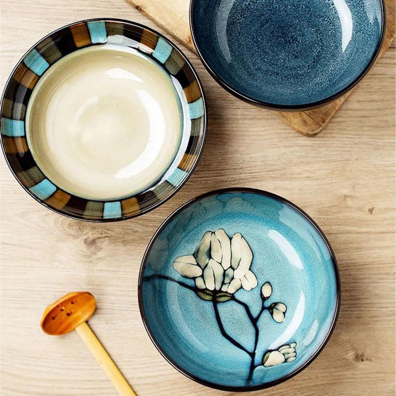 Large Bowl of Soup Bowl Noodle Bowl Nordic Creative Household Tableware Ceramic Bowl Large Rice Bowl Soup Pot