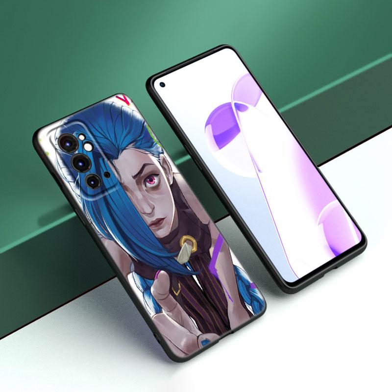 Черный силиконовый чехол для телефона Arcane Jinx Anime для OnePlus 9 10 11 12 ACE 2V Pro 9RT 10T 10R Nord CE 2 3 Lite N10 N20 N30 5G