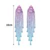 Temperament Senior Sense Of Set Rhinestone Tassel Long Earrings Light Luxury Style Fashion Women's Earrings New Earrings 1 Pair
