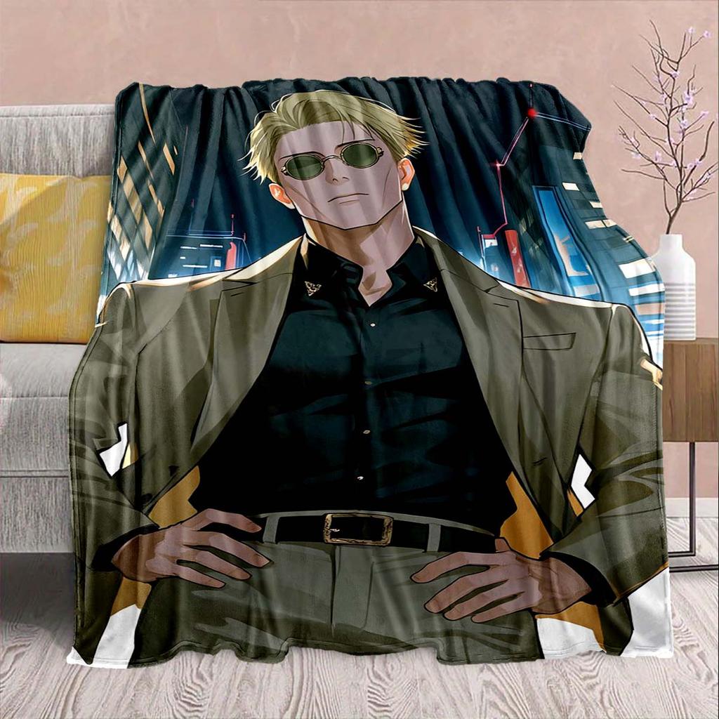 Jujutsu Kaisen Flannel Living Room Blanket Soft Warm Throw Lightweight Sofa Decor -QJY