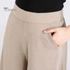 Женские брюки-костюмы, эластичные, с высокой талией, широкие, длинные брюки с карманами, однотонные, повседневные брюки для повседневной носки