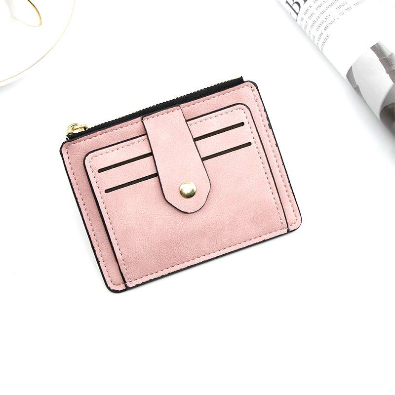 Small Fashion Credit ID Card Holder Slim Leather Wallet With Coin Pocket Man Money Bag Case For Men Mini Women Business Purse
