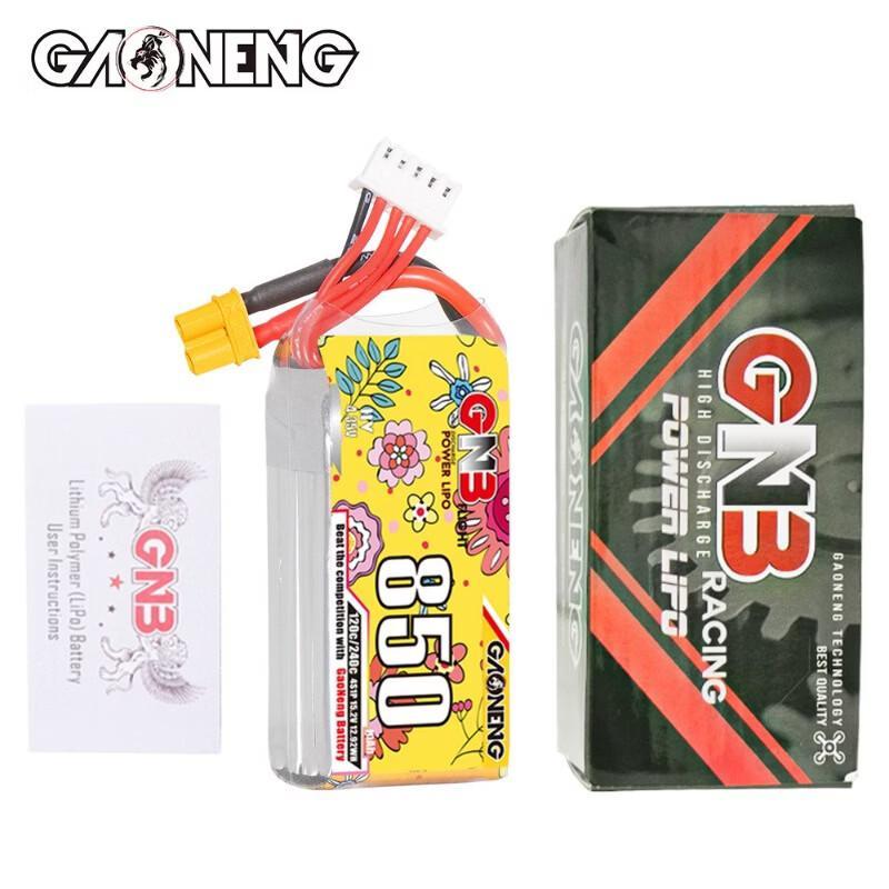 GAONENG FPV Drone LiPo Battery 850mAh 4S 15.2V XT30 HV (CN version)